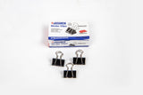 Power Line Metal Binder Clips 15 Mm Set Of 12-Black
