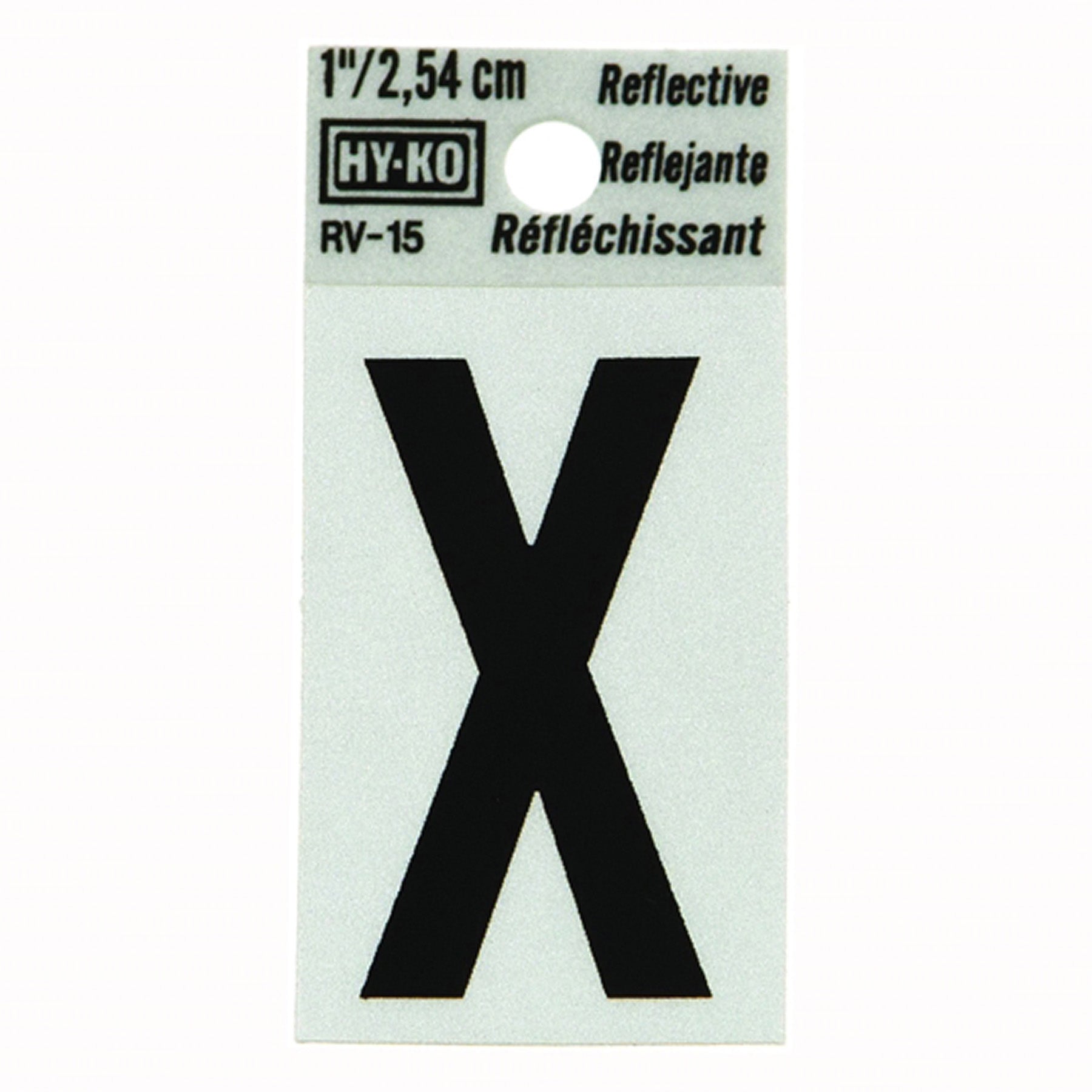 Reflective Black Letter - X