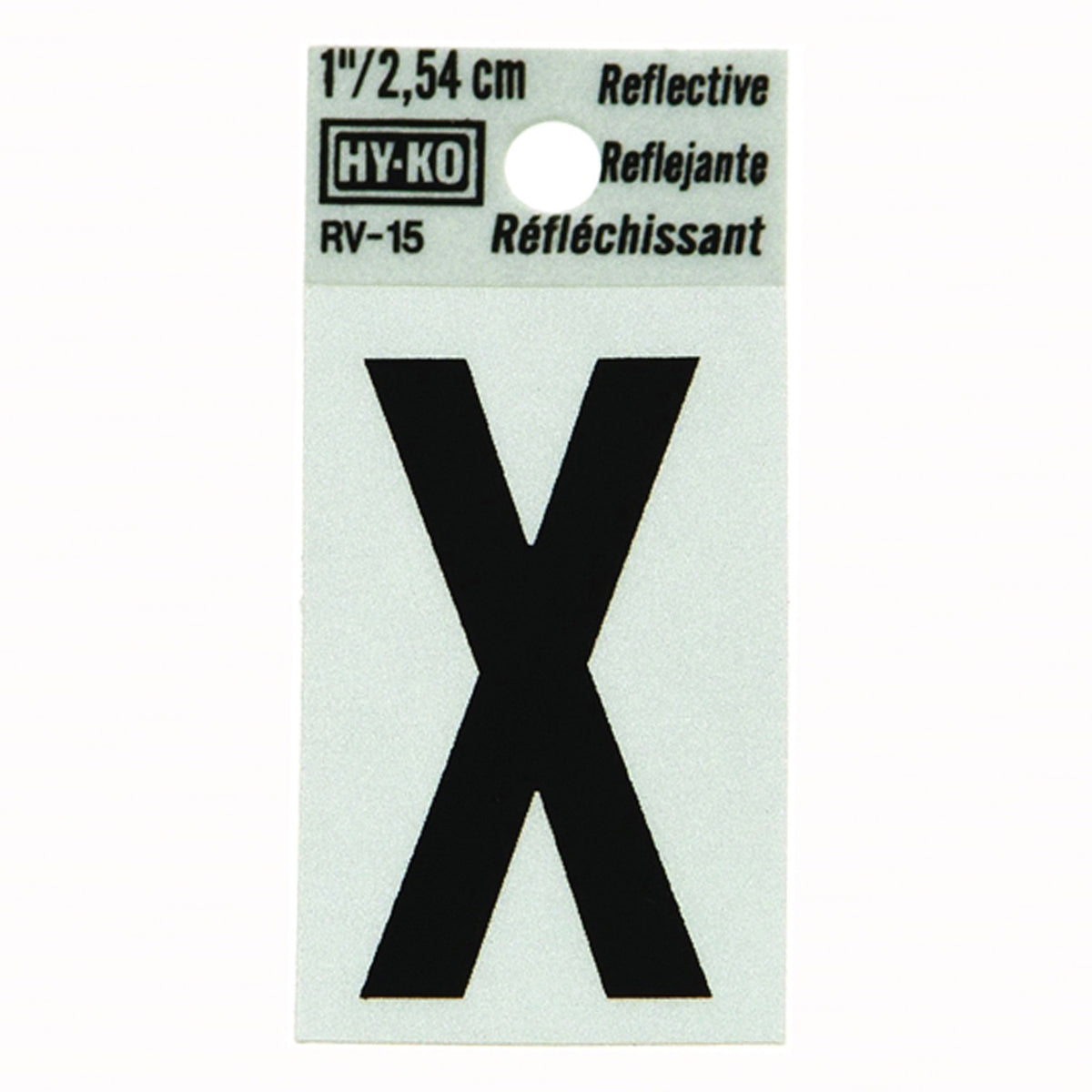 Reflective Black Letter - X