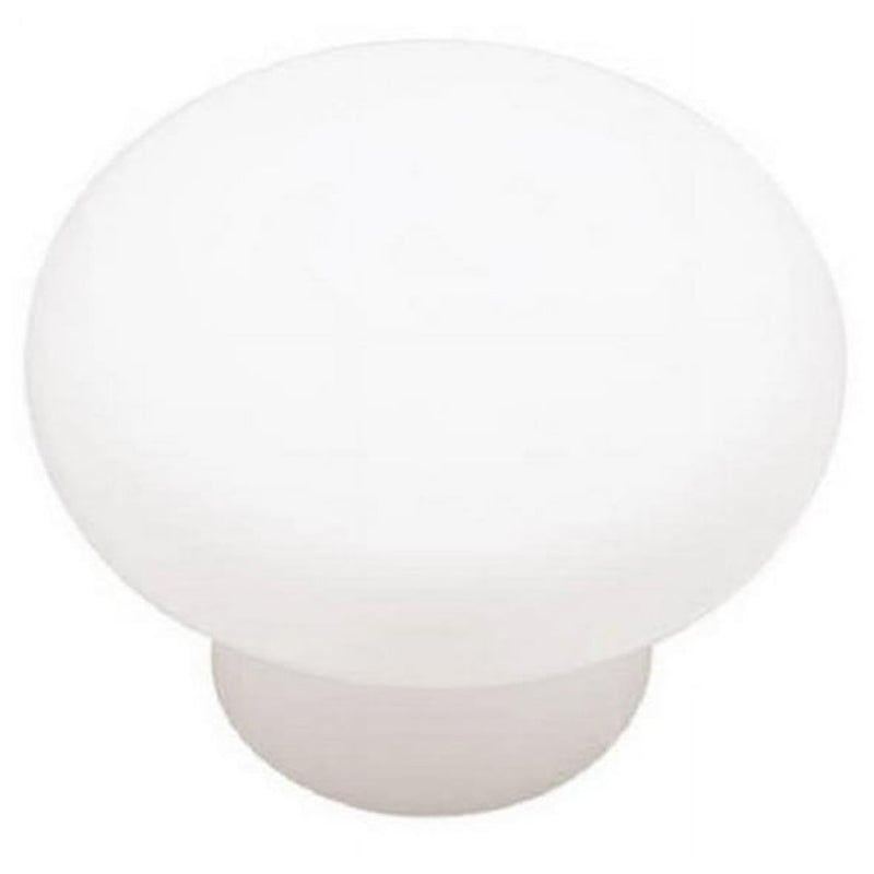 Plastic Round Knob-White