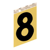 Self-Adhesive Black Aluminum Number 8