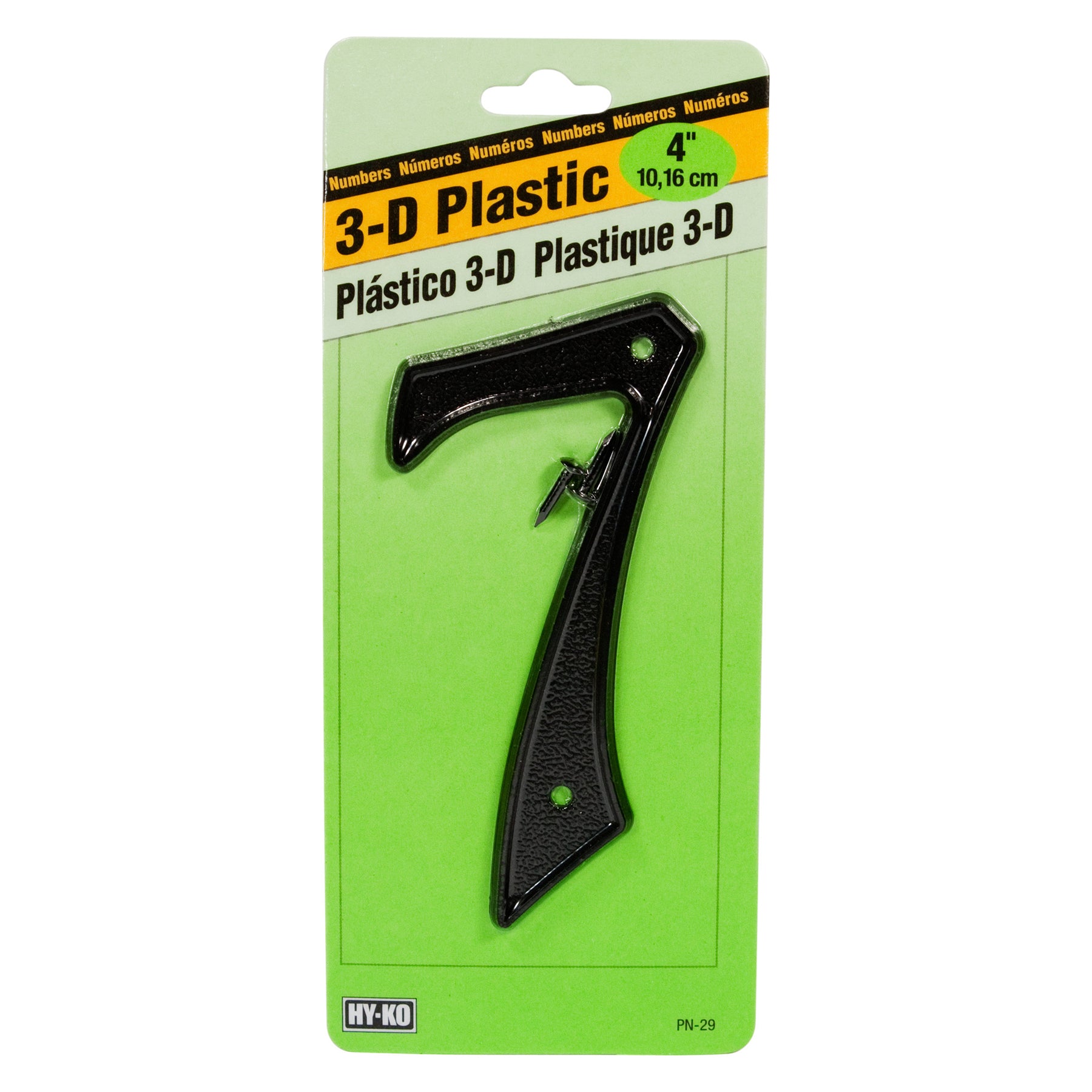 Plastic Black Number - 7