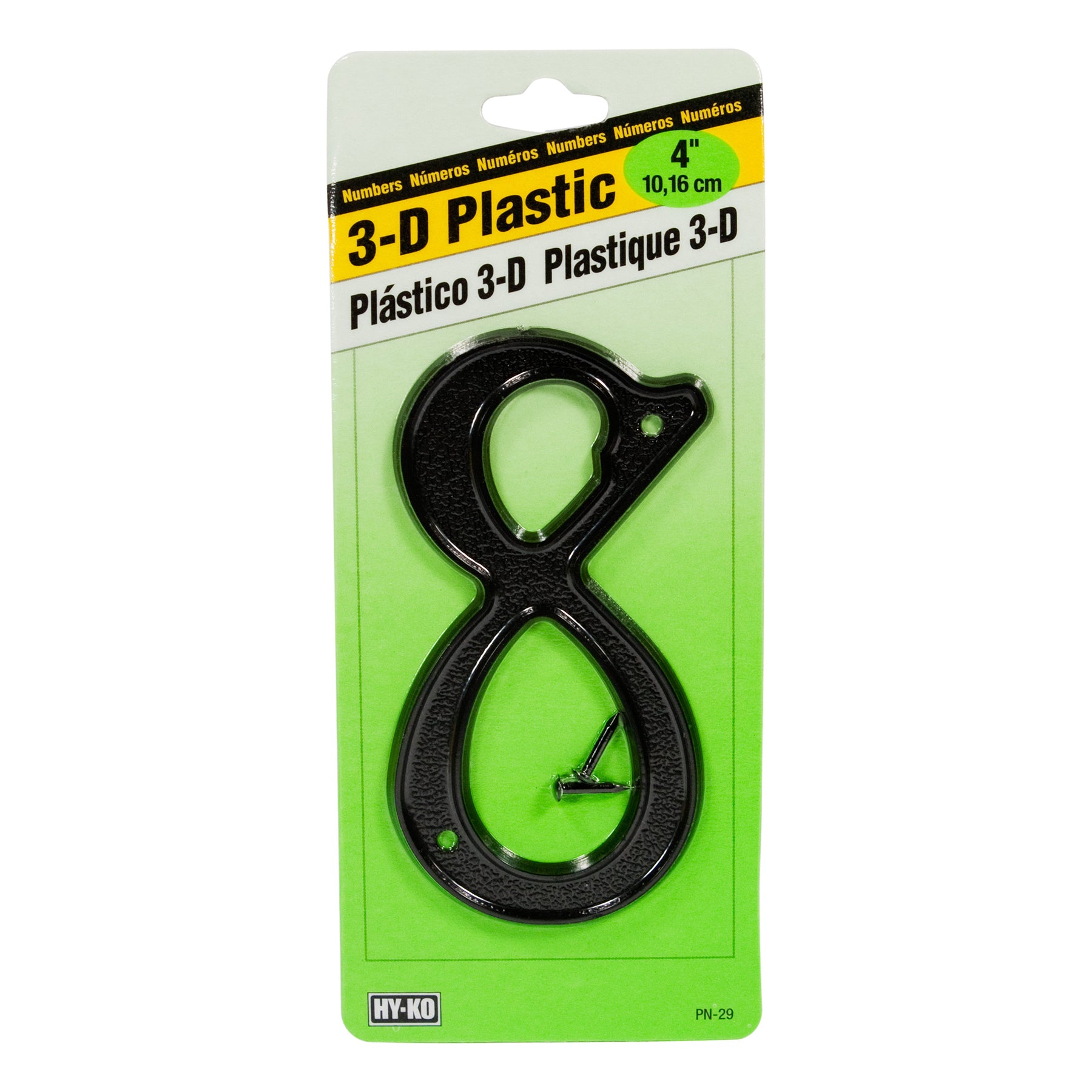 Plastic Black Number - 8