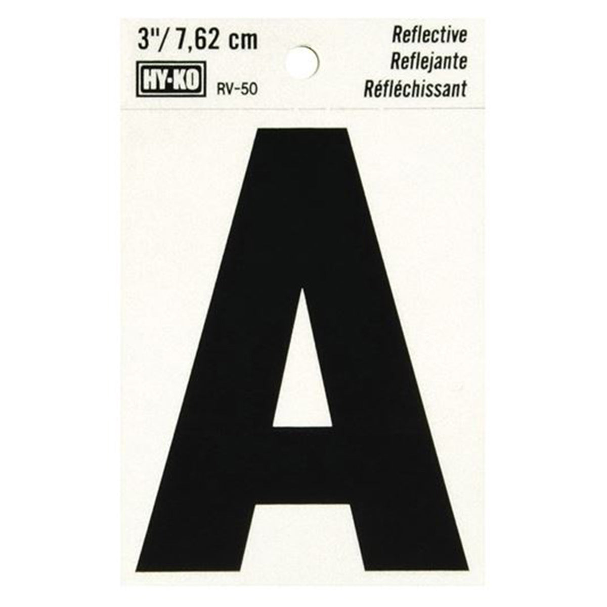 Reflective Black Letter - A
