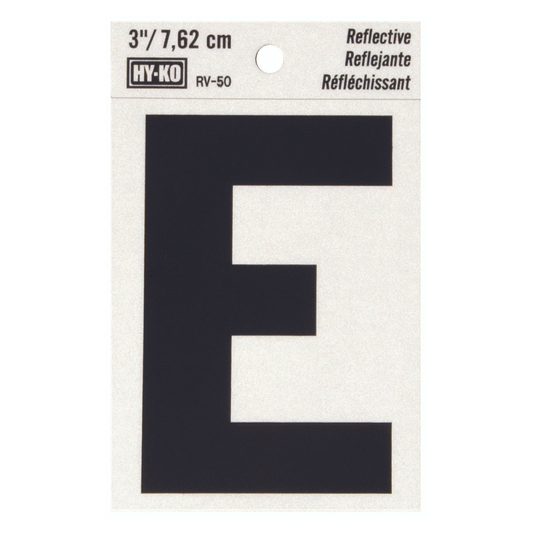 Reflective Black Letter - E