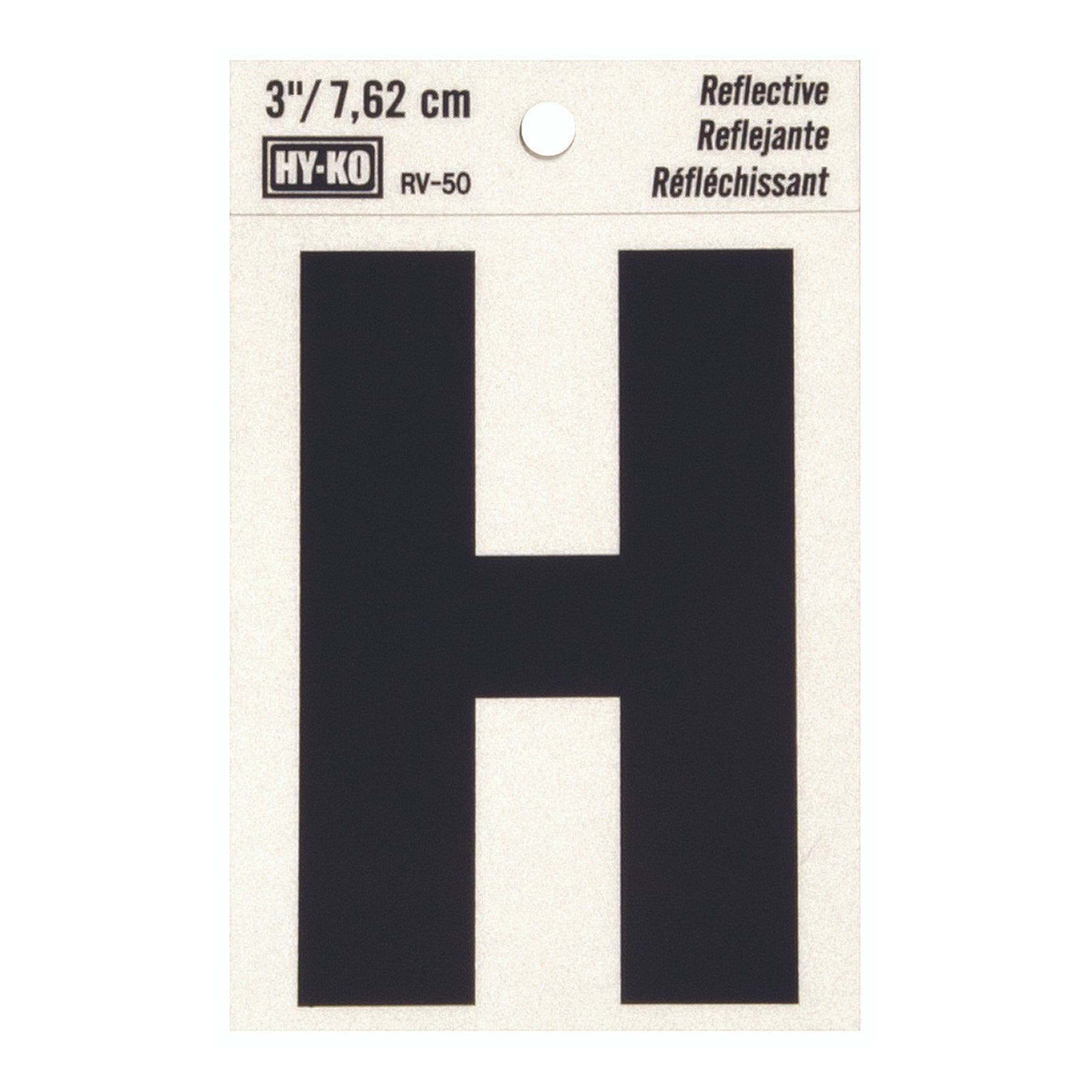 Reflective Black Letter - H