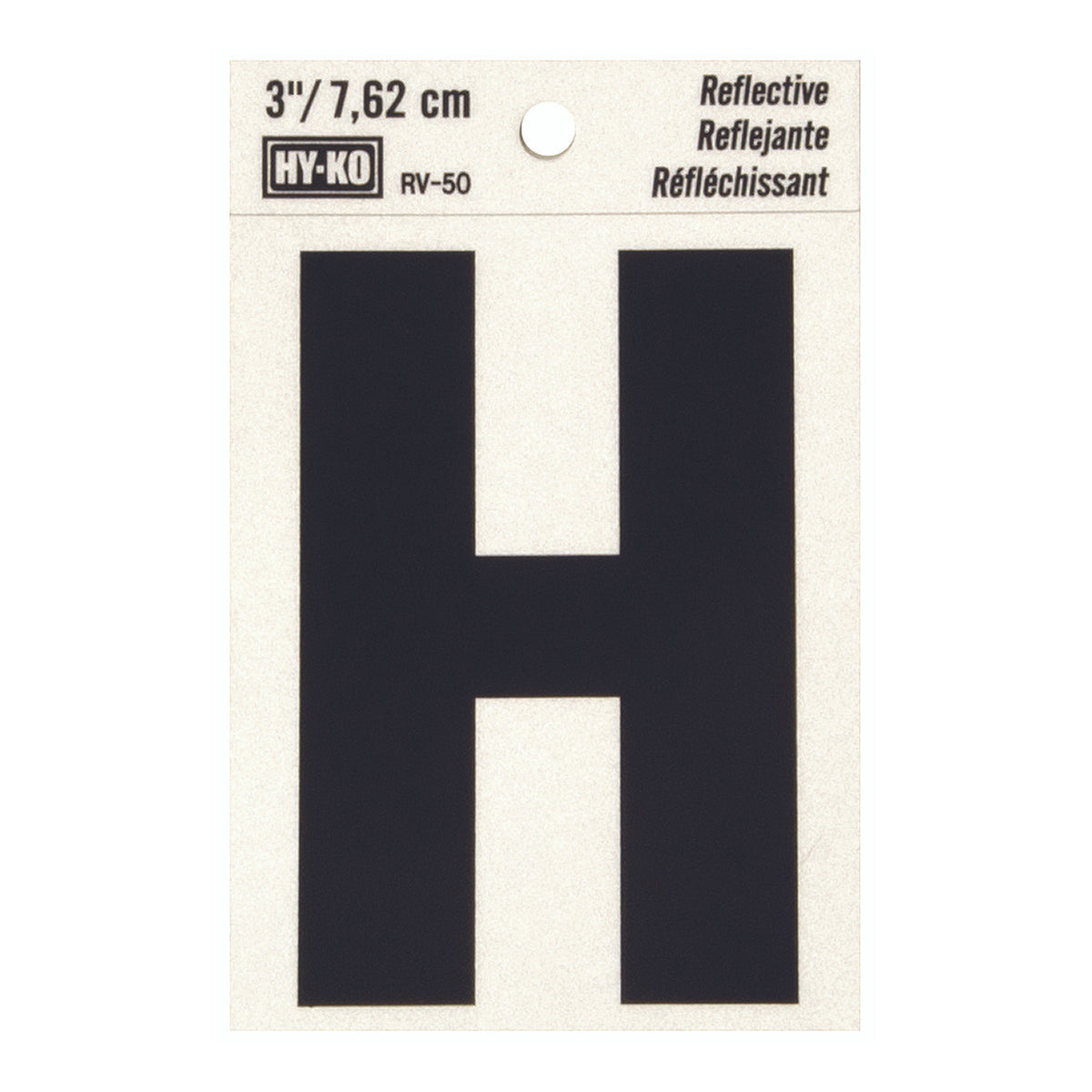 Reflective Black Letter - H
