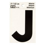 Reflective Black Letter - J