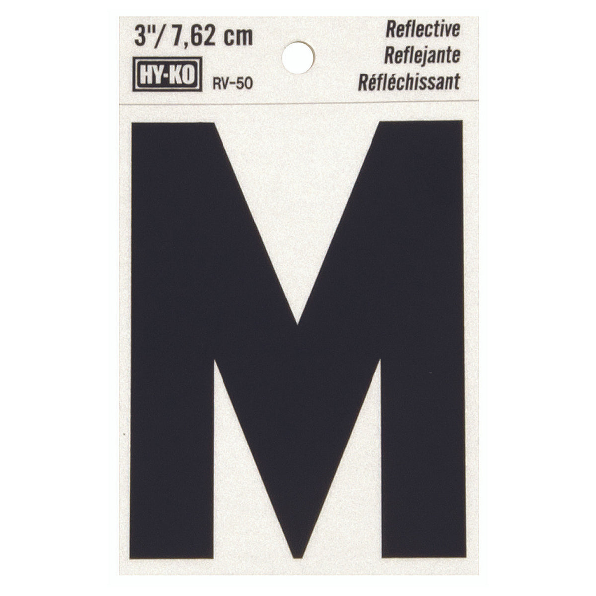 Reflective Black Letter -M