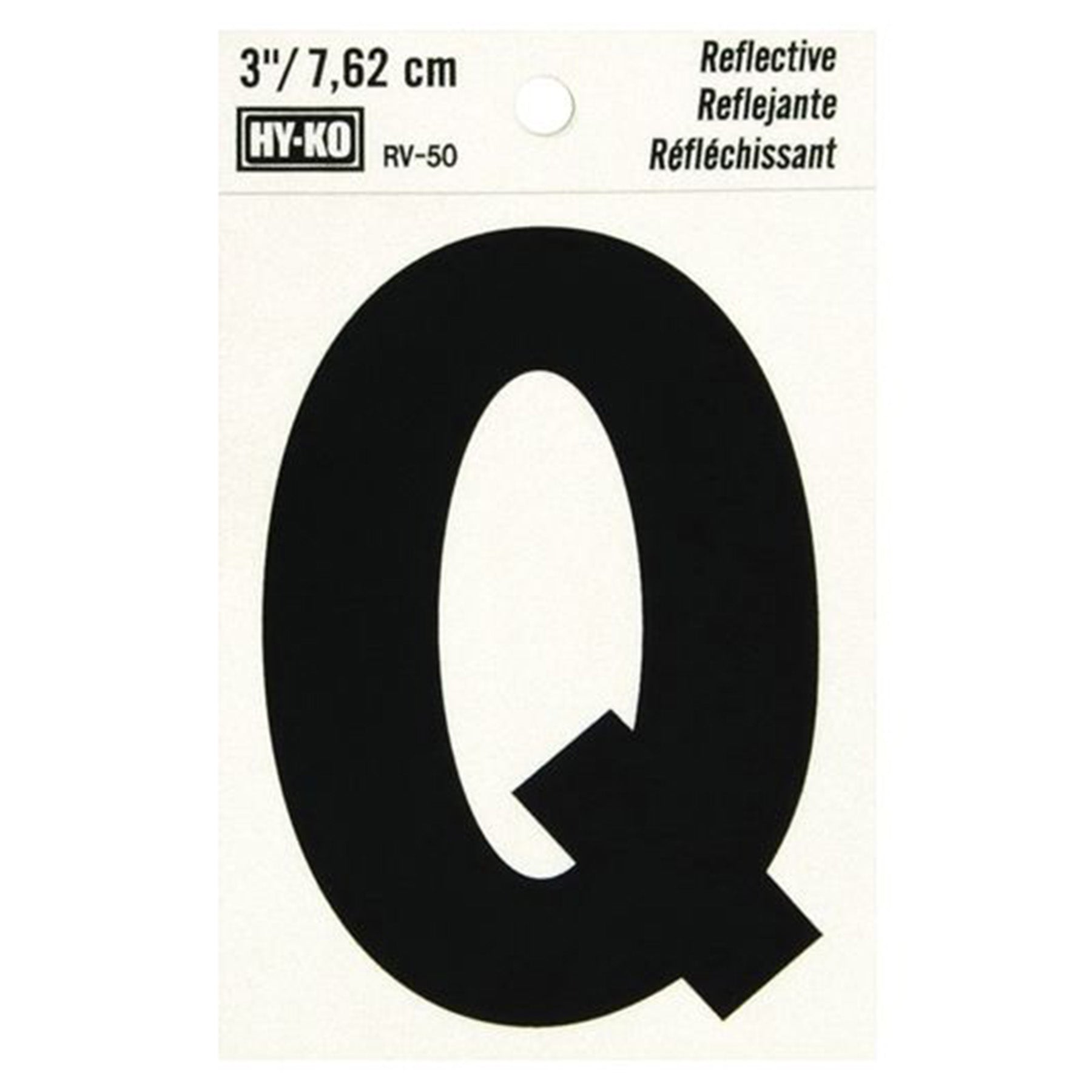 Reflective Black Letter - Q