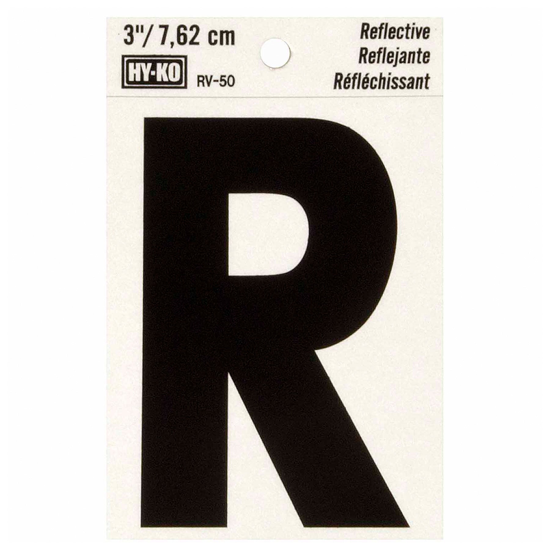 Reflective Black Letter - R