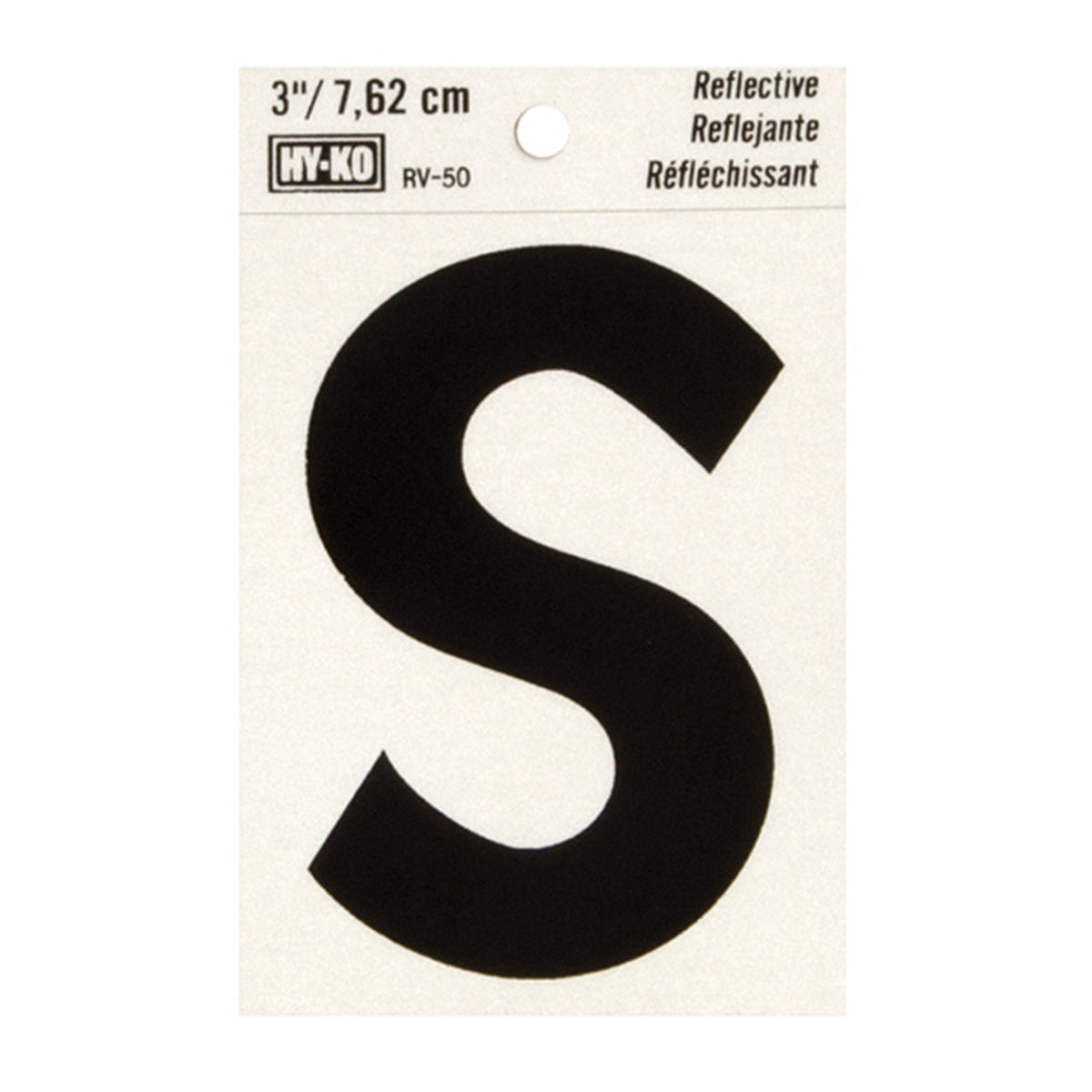 Reflective Black Letter - S