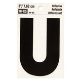Reflective Black Letter - U
