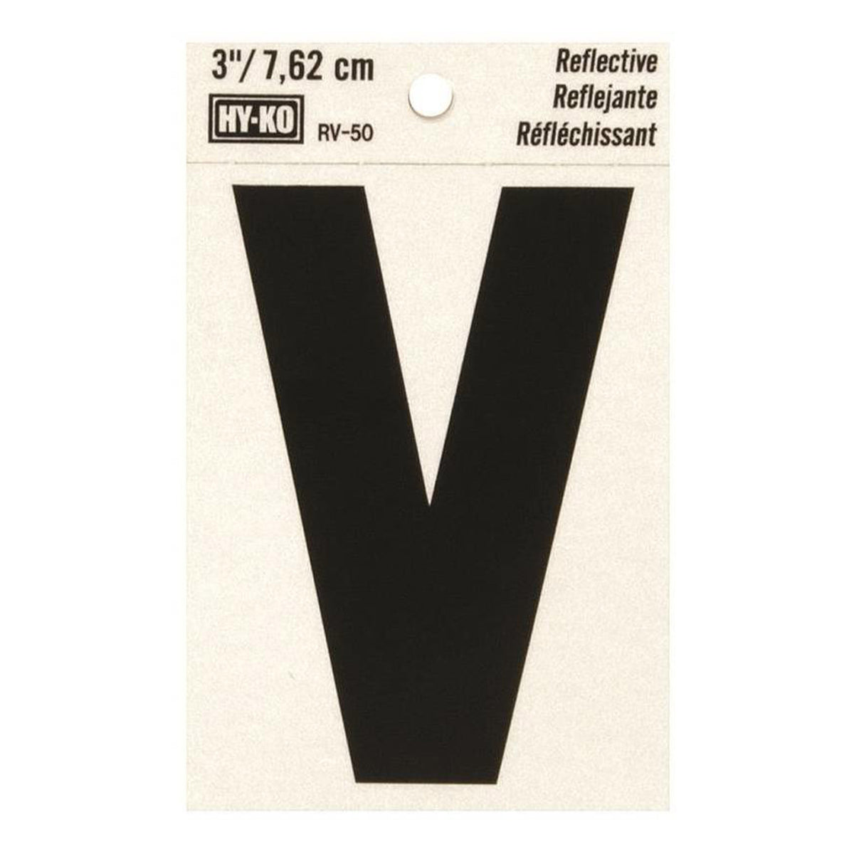 Reflective Black Letter - V