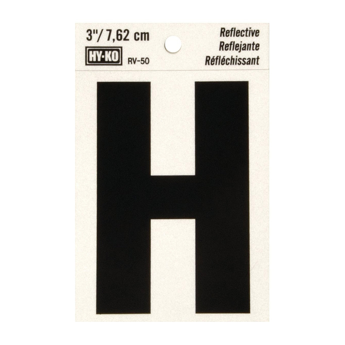 Reflective Black Letter - H