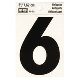 Reflective Black Number - 6