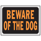 Hy-Ko “Beware Of Dog” Sign – 9 × 12 In-Orange/Black