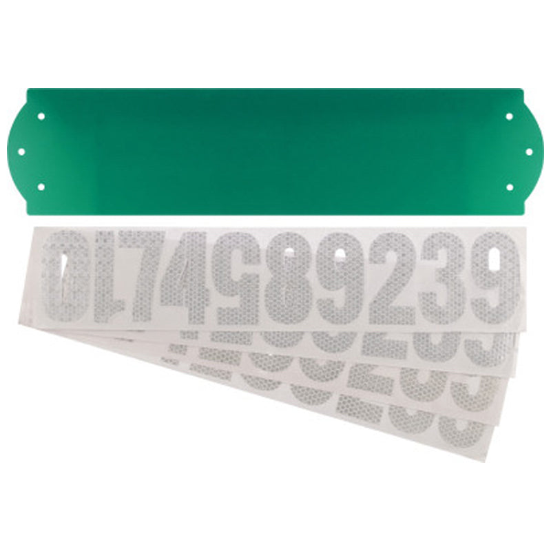 Hillman Reflective 911 Address Plate-Green