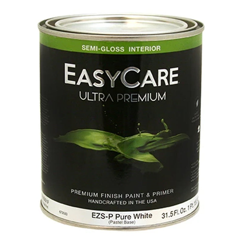 Easy Care Interior Semi Gloss Enamel Paint Neutral Base Quart-White