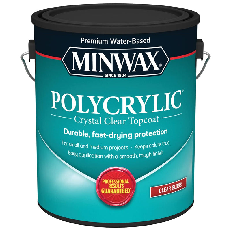 Minwax Polycrylic Gloss 1 Gallon-Clear