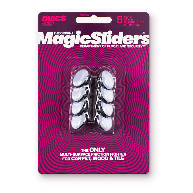 Magic Sliders Disc 22Mm W/Nail -White
