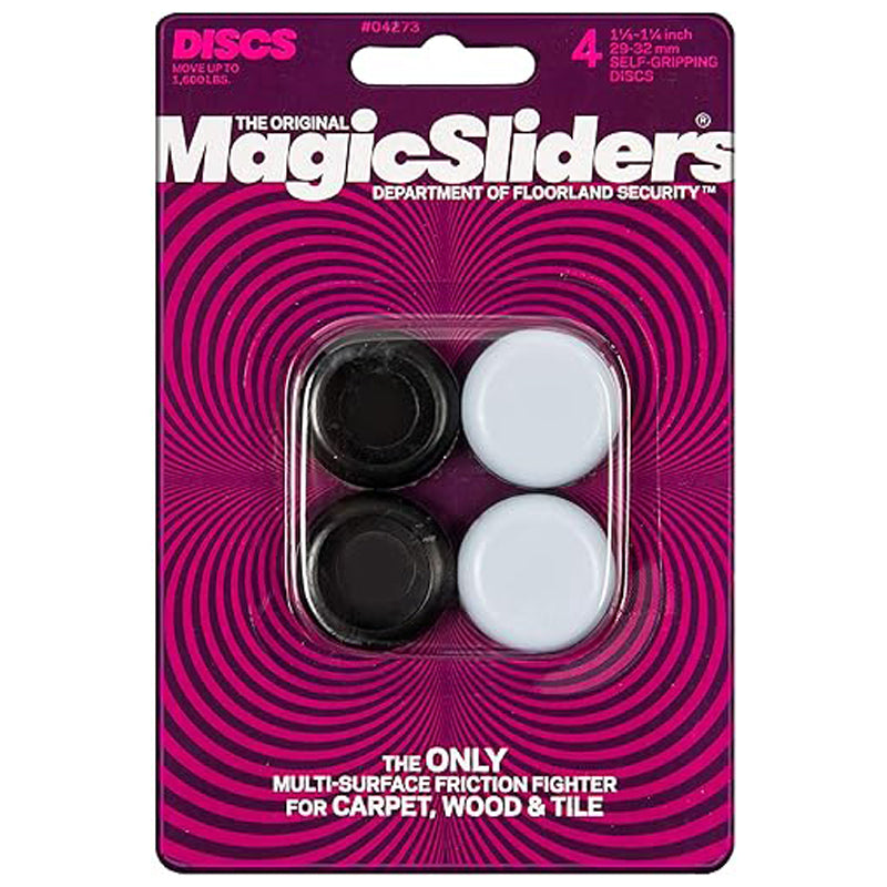 Magic Sliders 4Pc Self-Gripping Discs Round 27Mm-32Mm - Multicolor