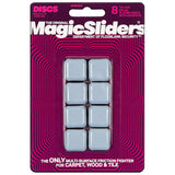 Magic Sliders 8Pc Sliding Discs With Adhesive Square 24Mm - Blue