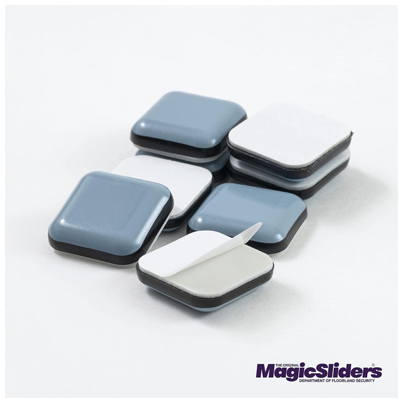 Magic Sliders 8Pc Sliding Discs With Adhesive Square 24Mm - Blue