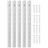 Knape&Vogt Twin Slotted Rod Silver 9 Inch-White