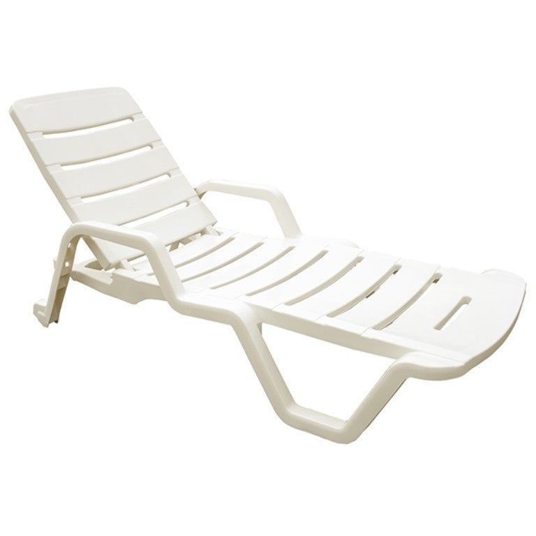 Chaise lounge chair, White