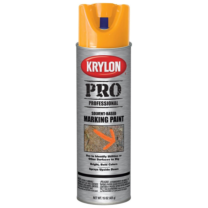 Krylon Solvent Base Marking Paint Fluorescent -Orange