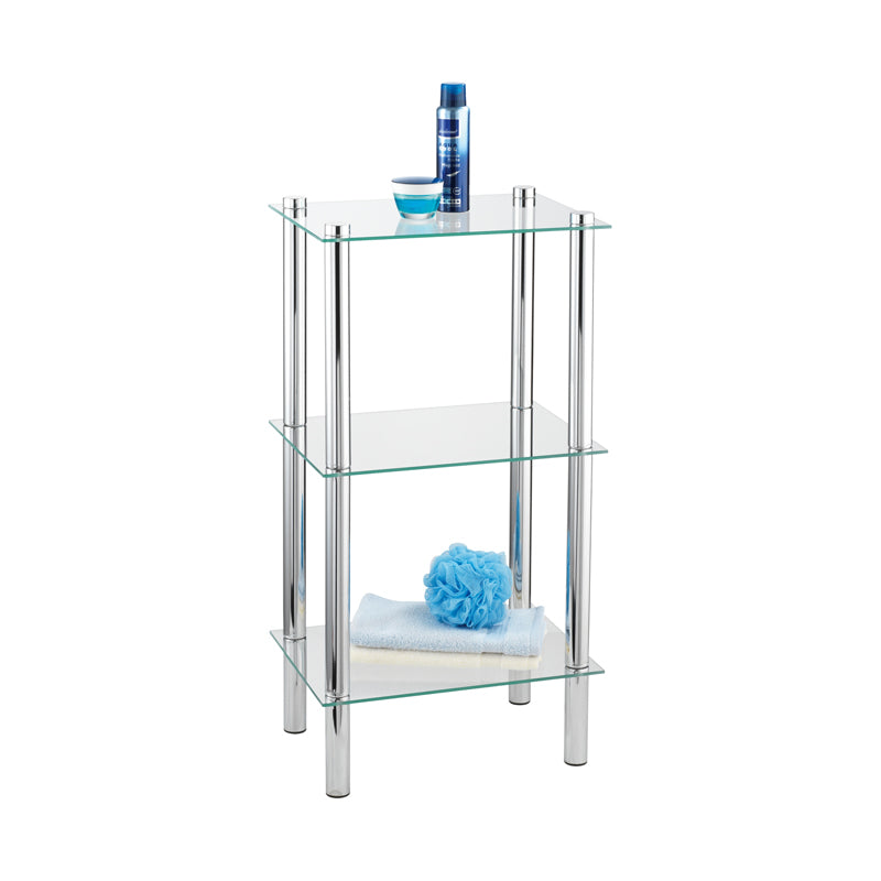 Wenko Yago Bath Corner Shelf 3-Level -Yago - Silver