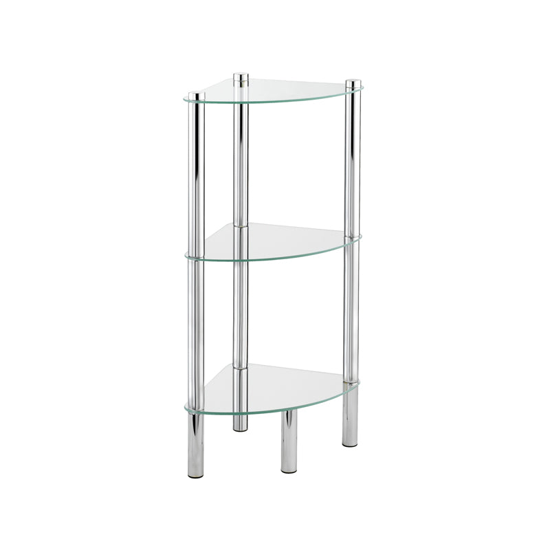 Wenko Yago Bath Corner Shelf 3-Level -Yago - Silver