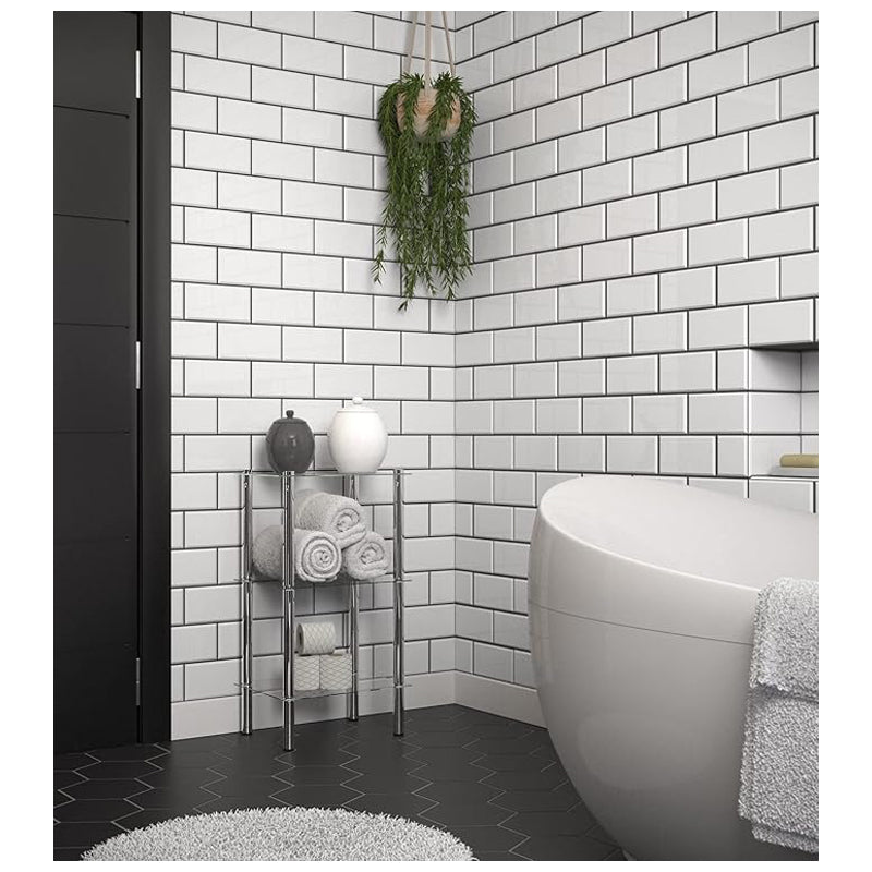 Wenko Yago Bath Shelf Rect 3-Level -Yago - Silver