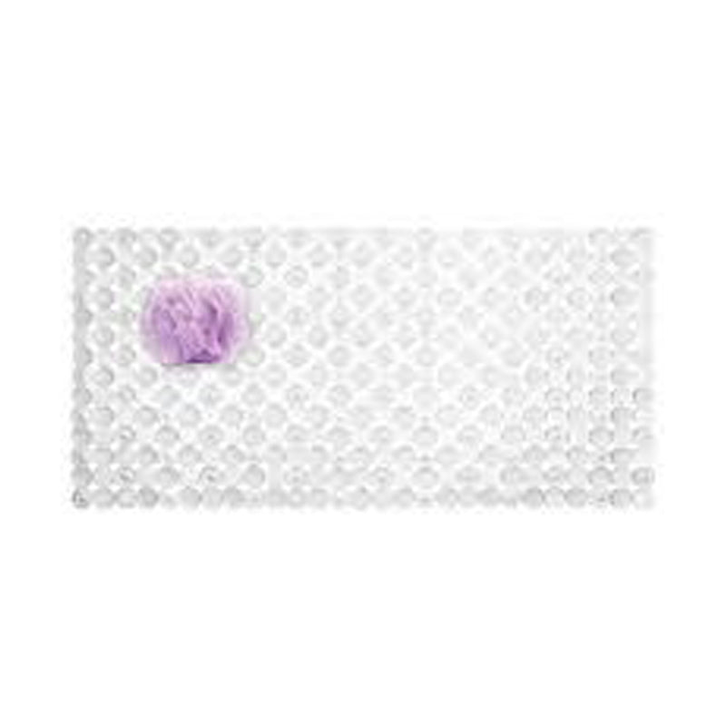 Inter Design Bath Mat 27"X14" Clear -Orbz - White
