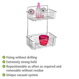 Vacuum-Loc 2-Tier wall rack Bari Steel, 10.2 x 15 x 6.7 inch, Chrome