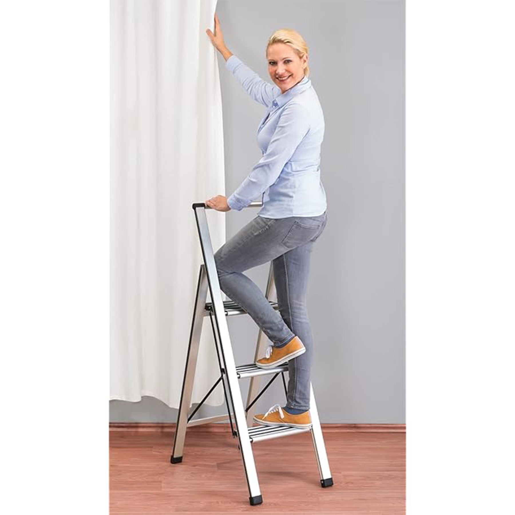 Aluminum Design Folding Stepladder 2-Step-Household Ladder