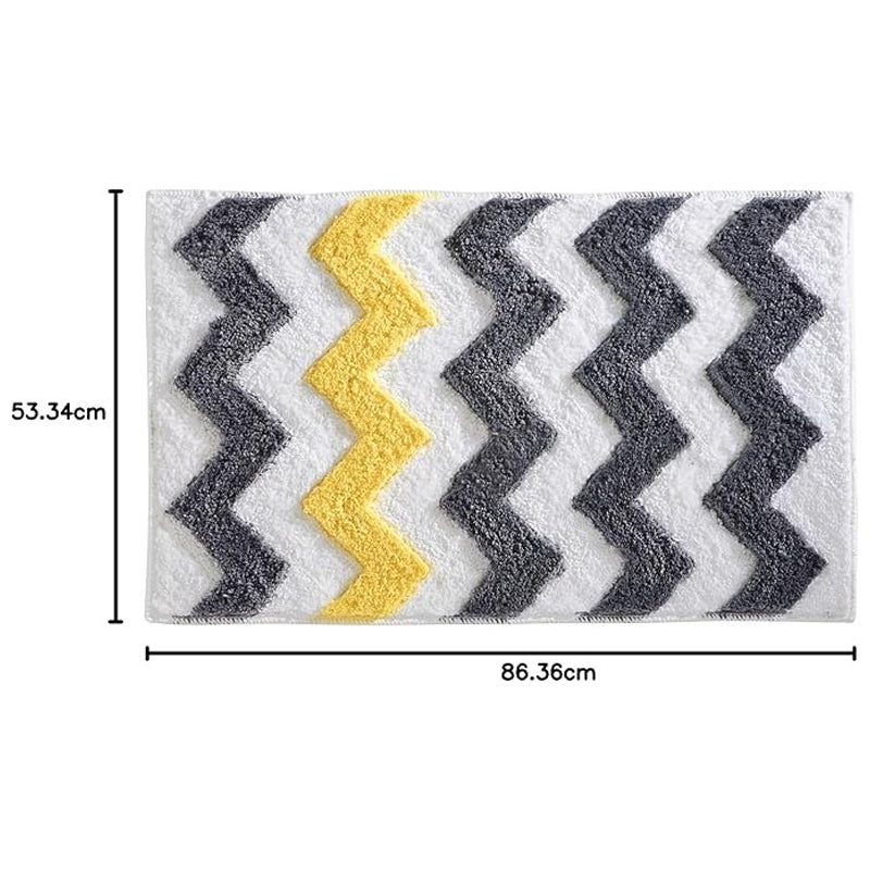 Interdesign Chevron 34X21 Rug -Gray & Yellow