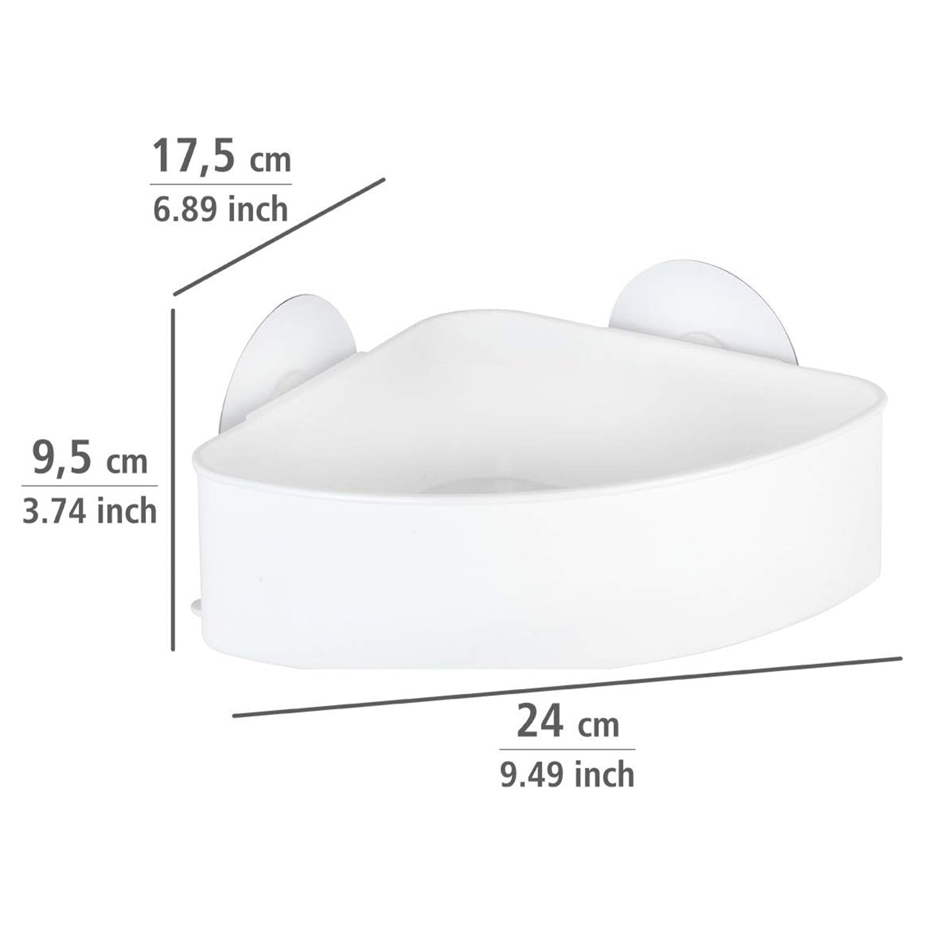 Osimo Corner Shelf, 9.4 x 3.7 x 6.9, White