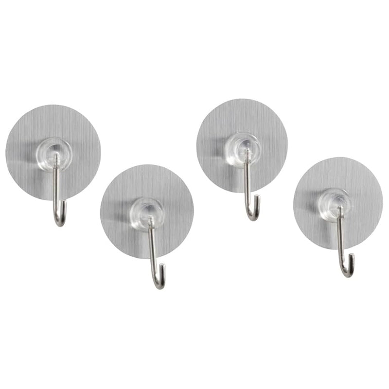 Wenko Static Loc Nickel Hook 4Pc Stainless Steel - Silver