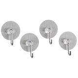 Wenko Static Loc Nickel Hook 4Pc Stainless Steel - Silver