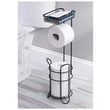 Idesign Classico Roll Stand With Shelf   - Bronze