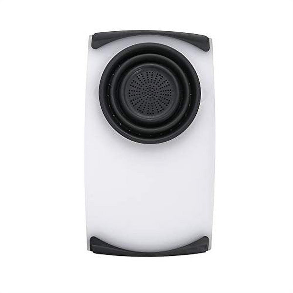 Strainer and cutting board