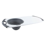 Strainer and cutting board