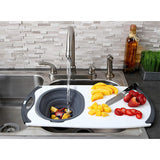 Strainer and cutting board