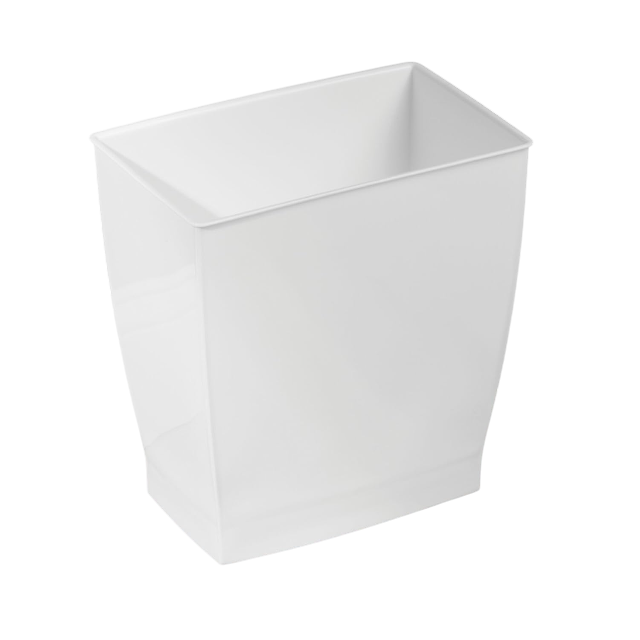 Idesign Mono Rectangular Trash Can -White