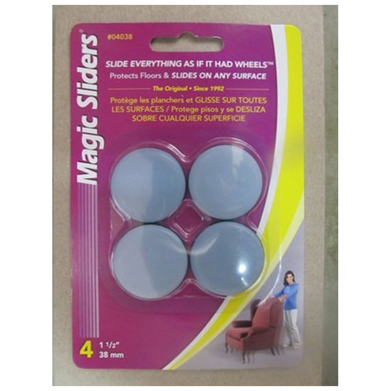 Magic Sliders Rnd Self Adhesive Bumpers 1/2"-Gray