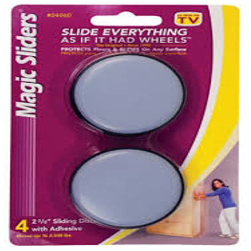 Magic Sliders 6Pc Plastic Protective Caster Cups Round 1-5/8"- - Blue