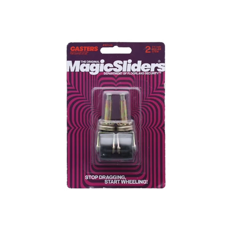 Magic Sliders Ld Roller Steam Caster 1-1/4" - Black