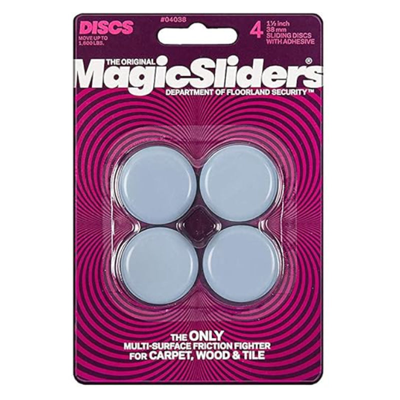 Magic Sliders 84Pc Ultra Hd Self Stick Adhsive Pads 3/8" - Orange